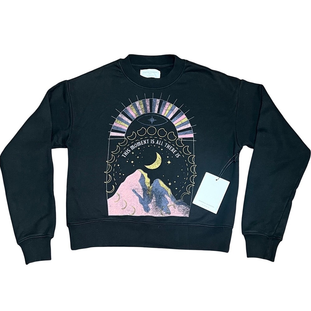 Spiritual Gangster This Moment Sublime Crew Black Sweatshirt XS CWSW027TIS